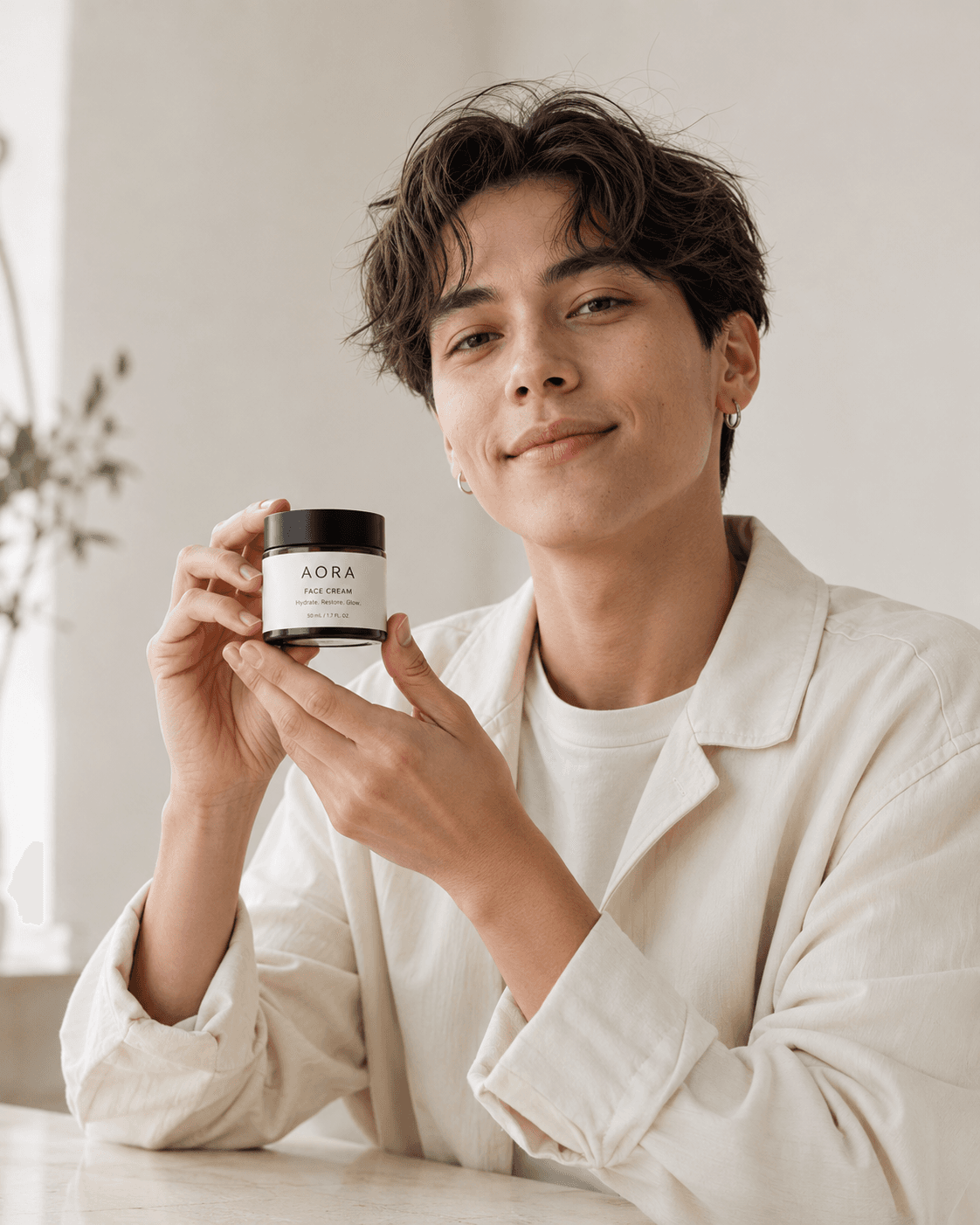 Artisane française tenant son pot de confiture étiqueté par Labelena