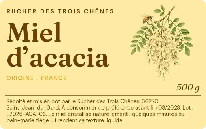 Modèle d'étiquette Atelier, palette Acacia