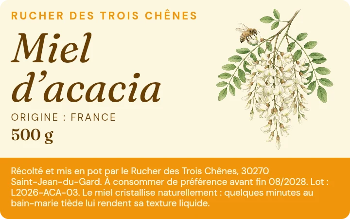 Modèle d'étiquette Bandeau, palette Acacia