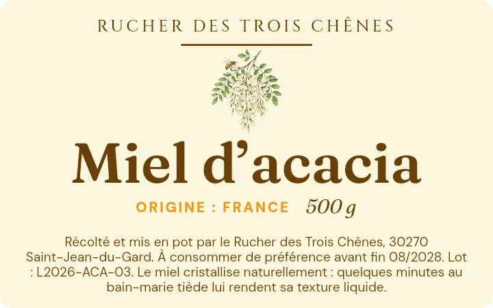 Modèle d'étiquette Épicerie, palette Acacia